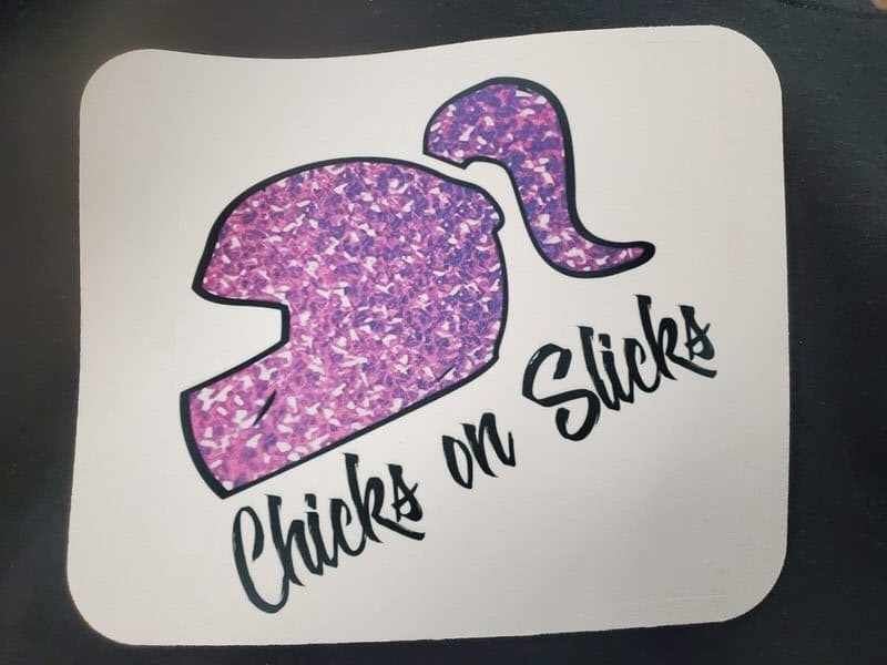 Chicks on Slicks Mouse Pad