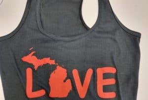 Michigan Love Womens Racer back